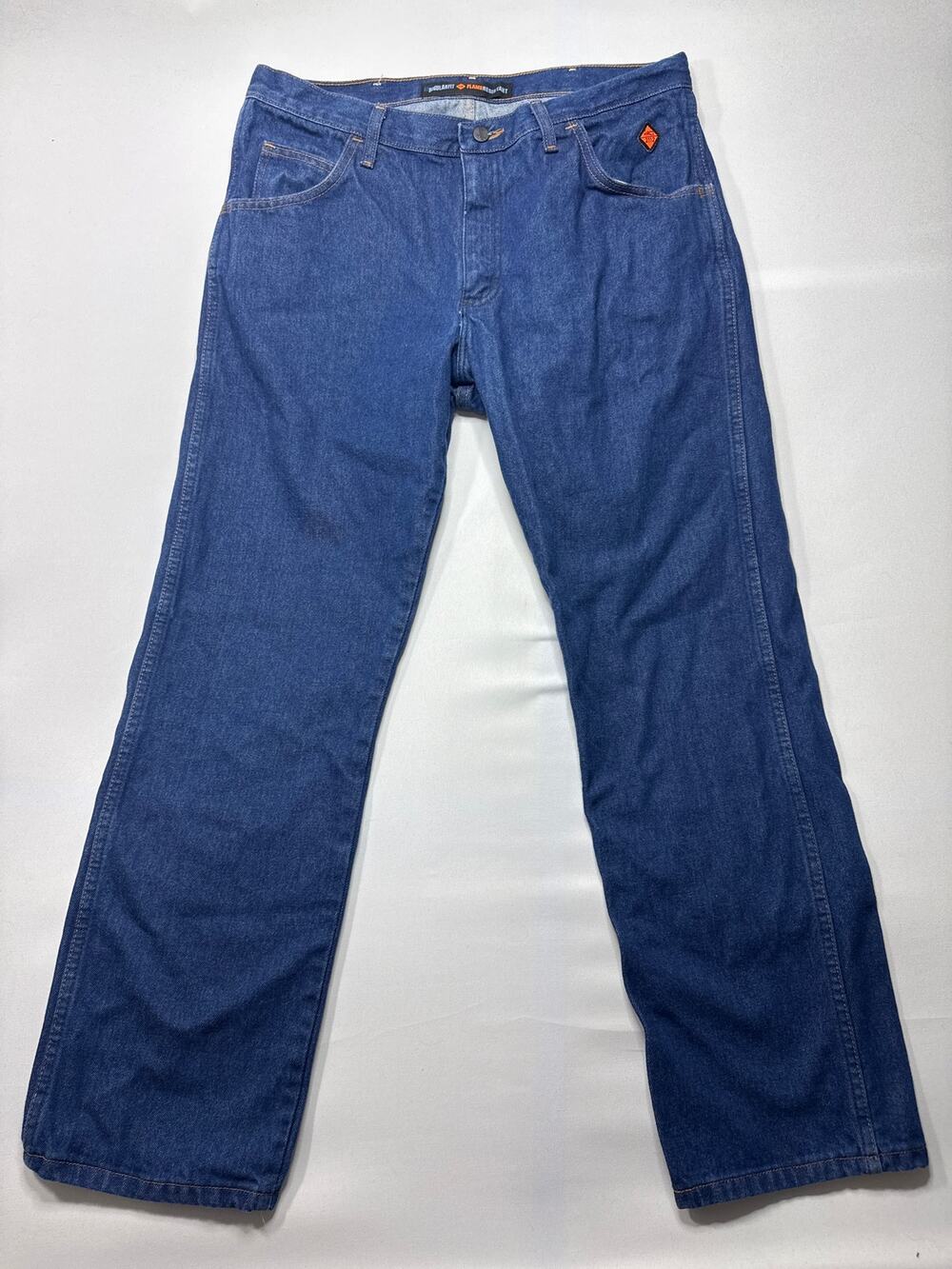 Wrangler‎ FR Men's 47 Regular Fit Flame Resistant Blue Jeans - 36x30 (35x31)